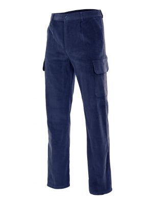 Pantalones de trabajo velilla pana multibolsillos de 100% algodón para personalizar vista 1